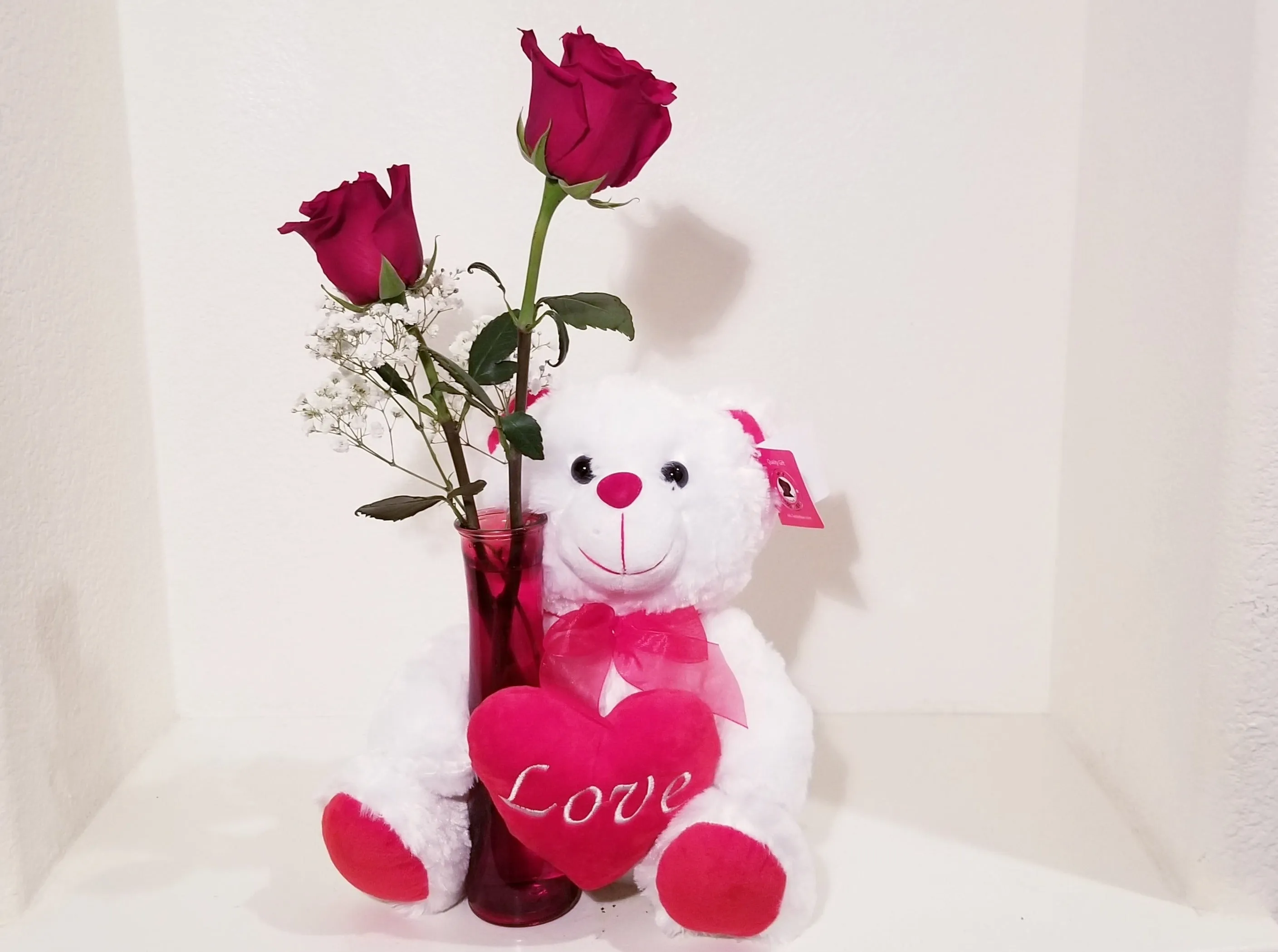Roses and Teddy Bear Love