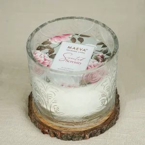 Scented Serenity Hollywood Embossed Glass Candle
