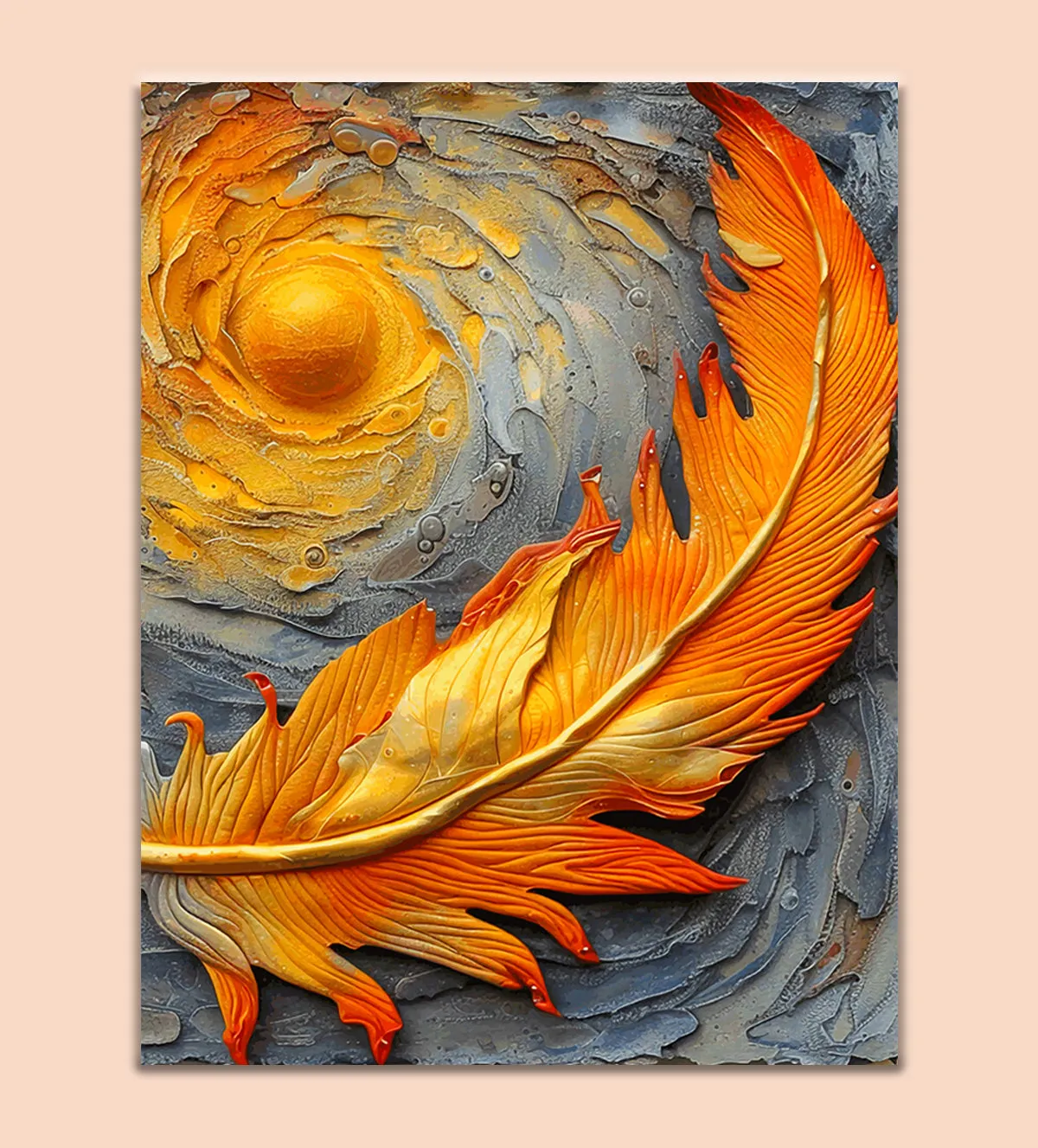 Solar Serenity: The Feather of Radiance