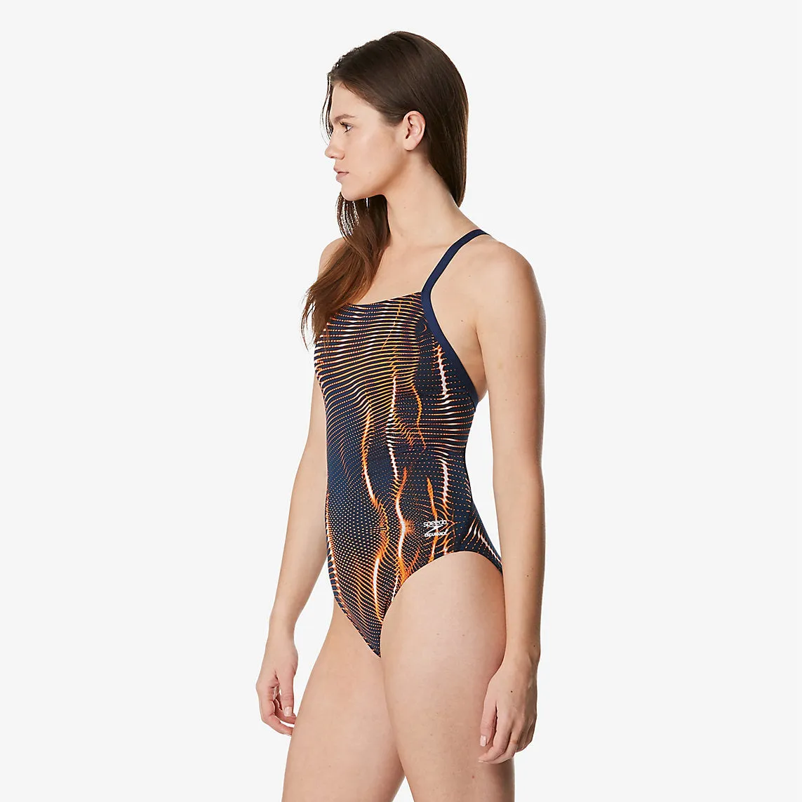 Speedo Endurance  Solar Boom Navy/Orange Flyback