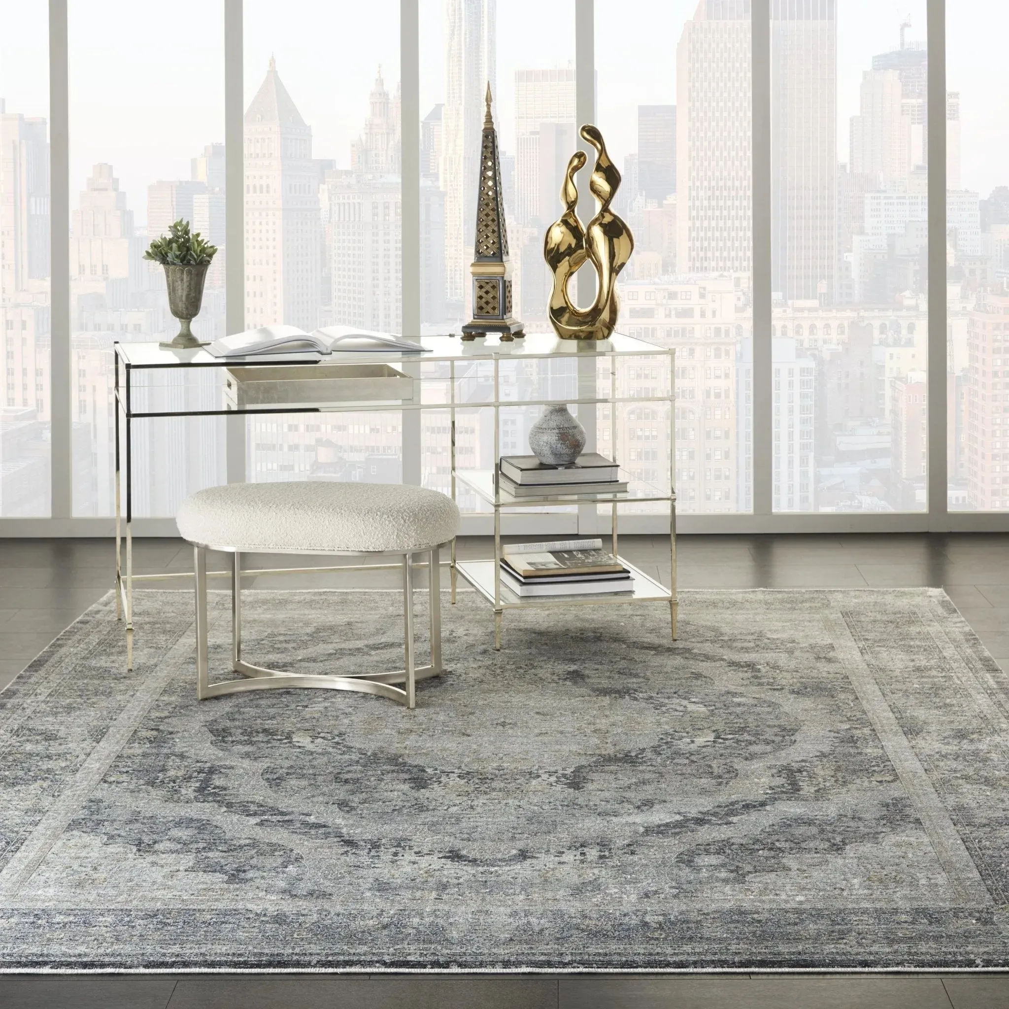 Starry Nights STN05 Charcoal/Cream Rug