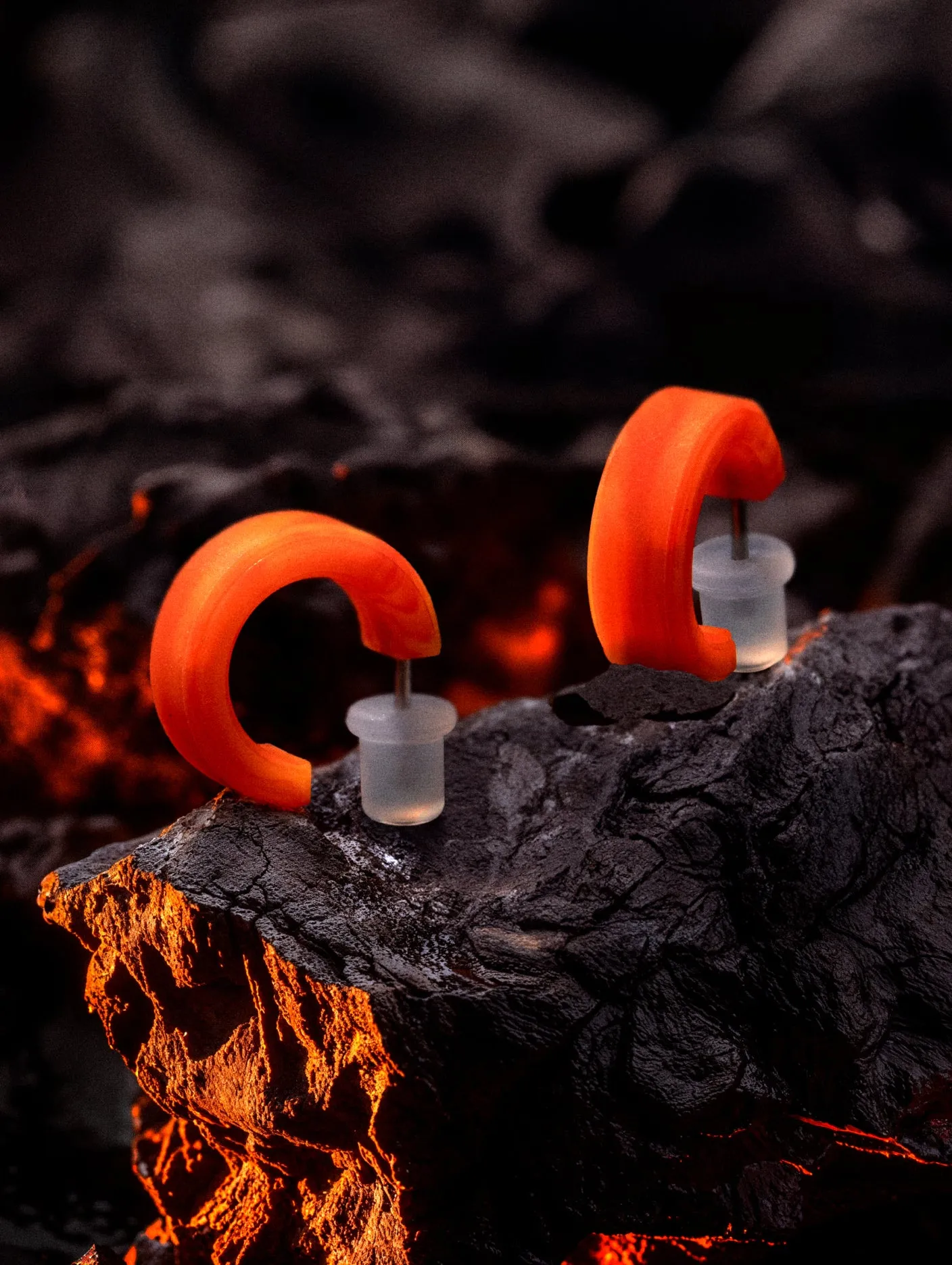 Unisex Lava Step Earrings