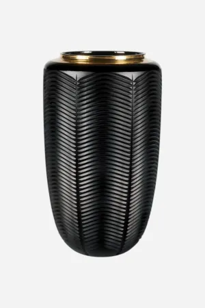 Vista Alegre Jet Black Case with Large Vase