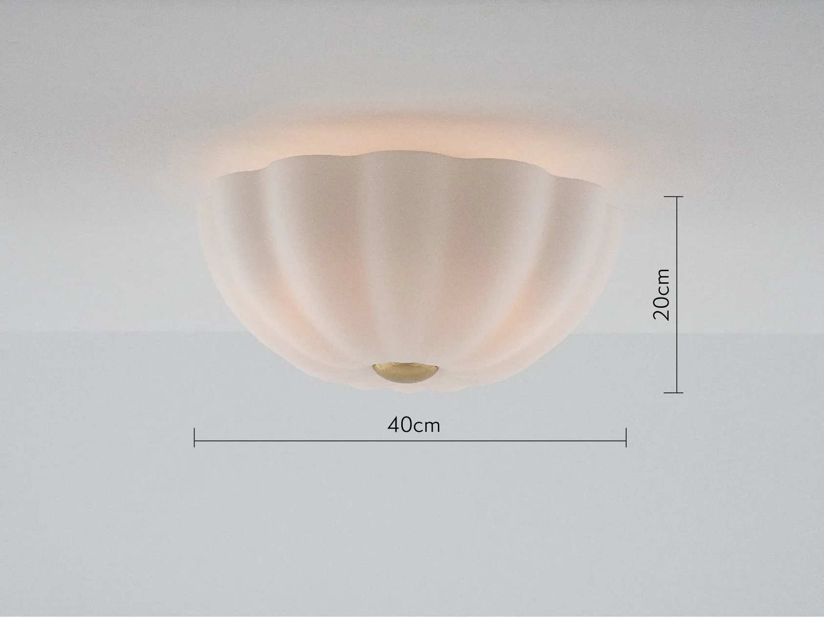 White flower flush ceiling light