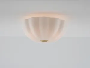 White flower flush ceiling light